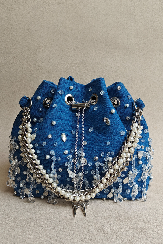 Denim Bucket Bag