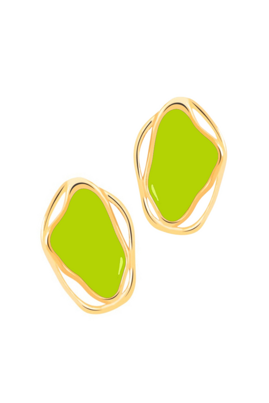 Cancun Earrings Small - Green