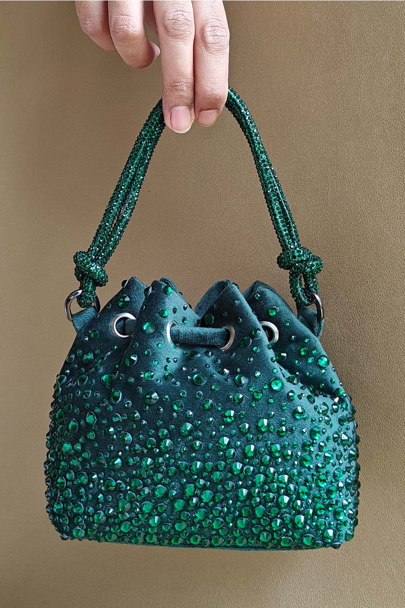 Micro Bucket Bag - Bottle Green