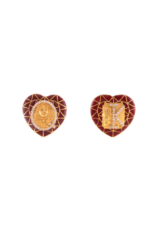 King & Queen of Hearts Earring