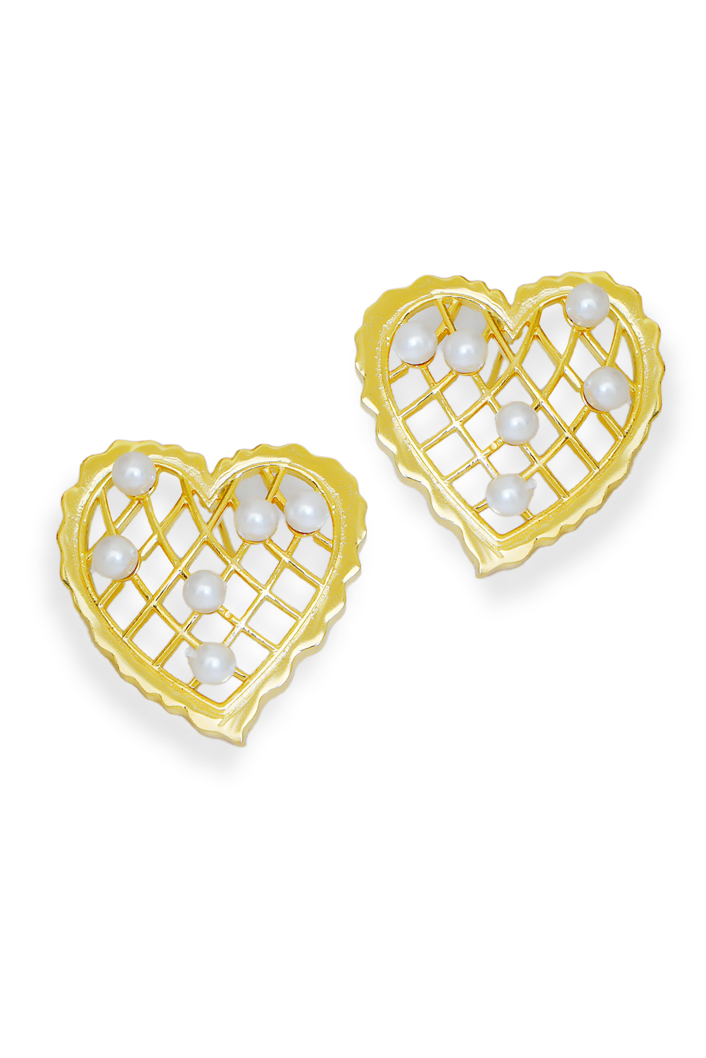 Whispering Heart Earrings - Golden