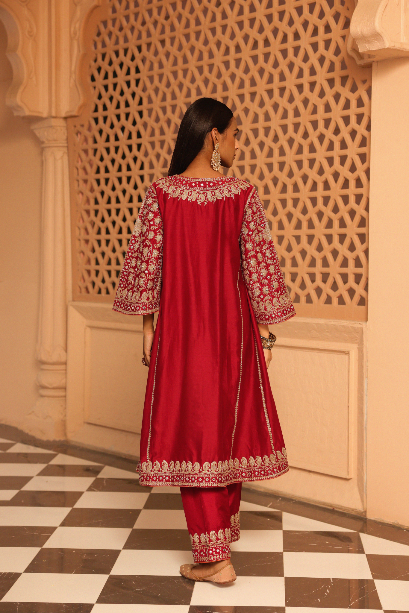 Aiman - Short Knee Length Chauga with Salwar