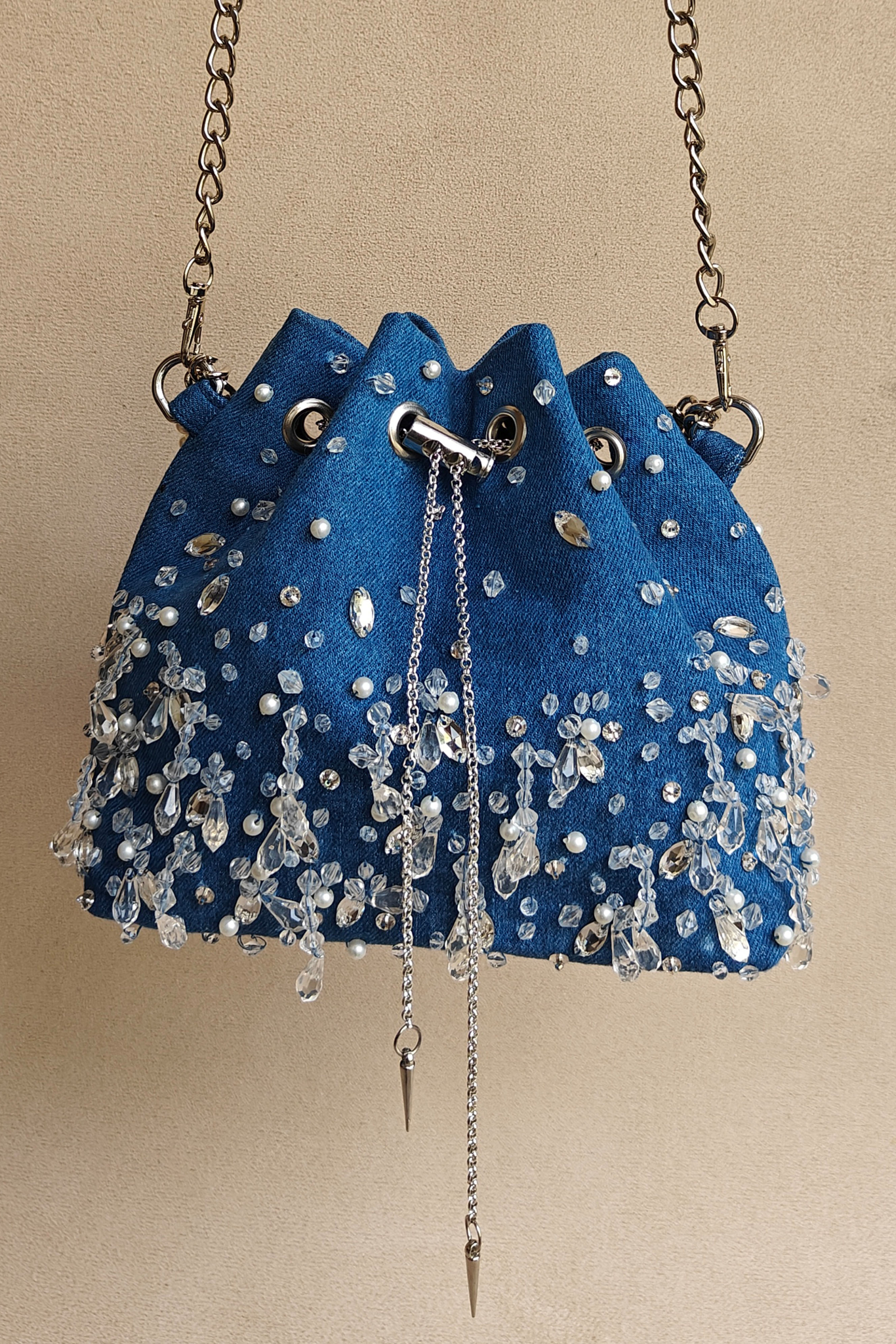 Denim Bucket Bag