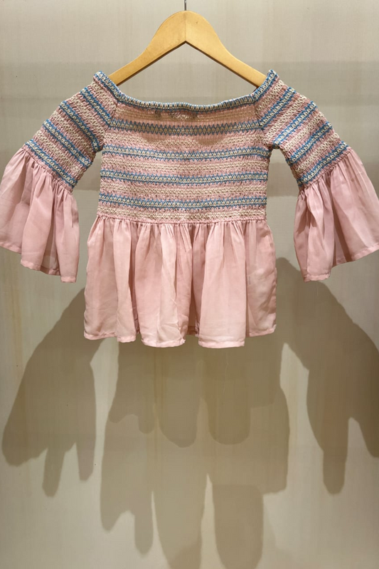 PINK OFFSHOULDER TOP