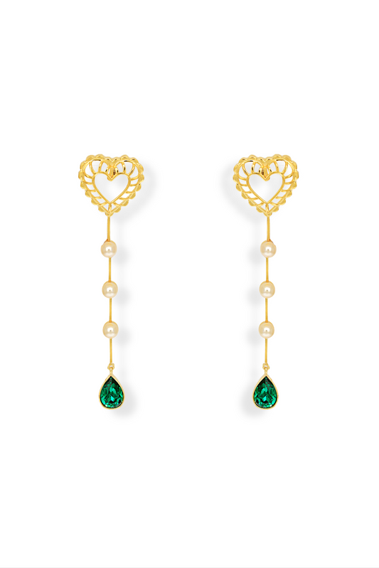 Sweet Serenade Earrings - Emerald Green