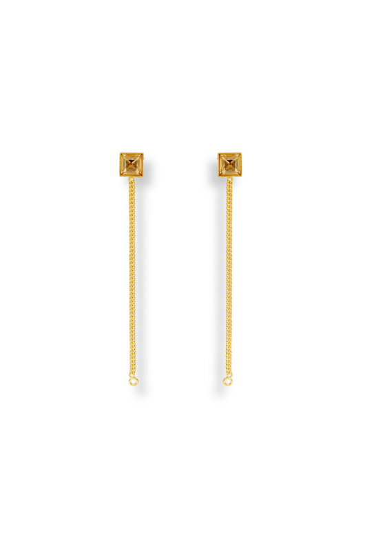 Velvet Veil Earrings - Golden