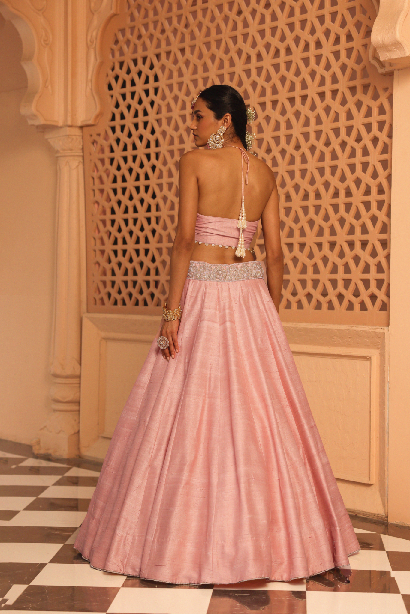 Humeyra - Rosepink Lehenga with Blouse and Dupatta