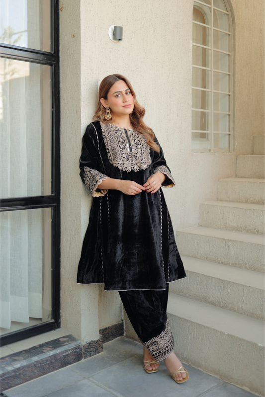 Nisreen - Short Kalidaar Chauga with Salwar