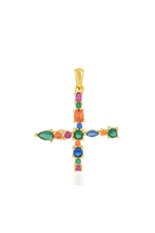 Multi Gemstone Alphabets Necklace - X