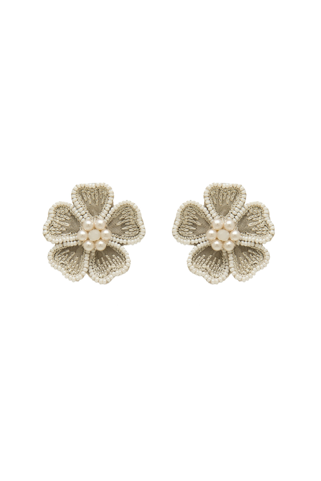 PEARL FLORAL STUDS