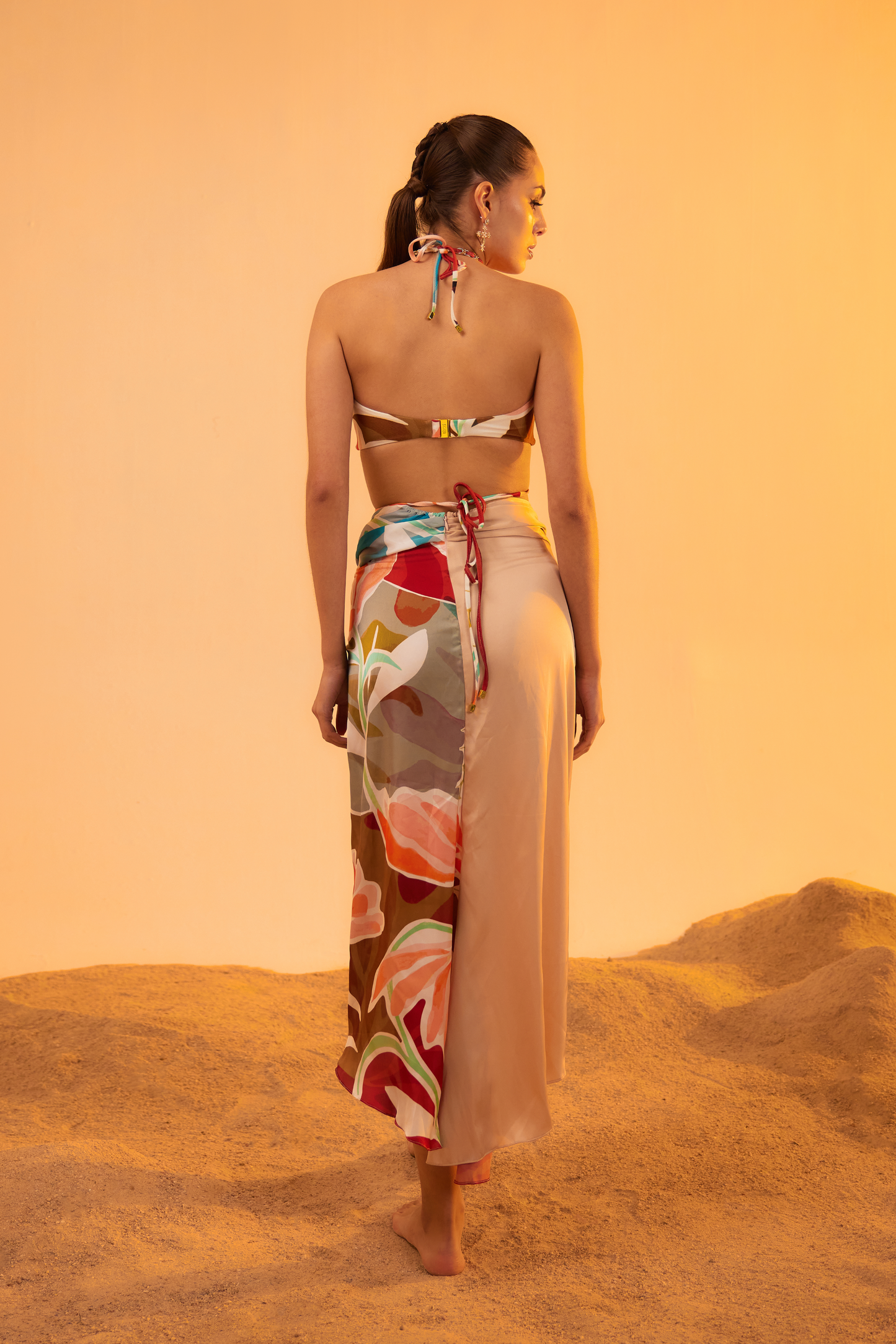 Sydo Bandeau with Horizon Skirt Sepia Garden