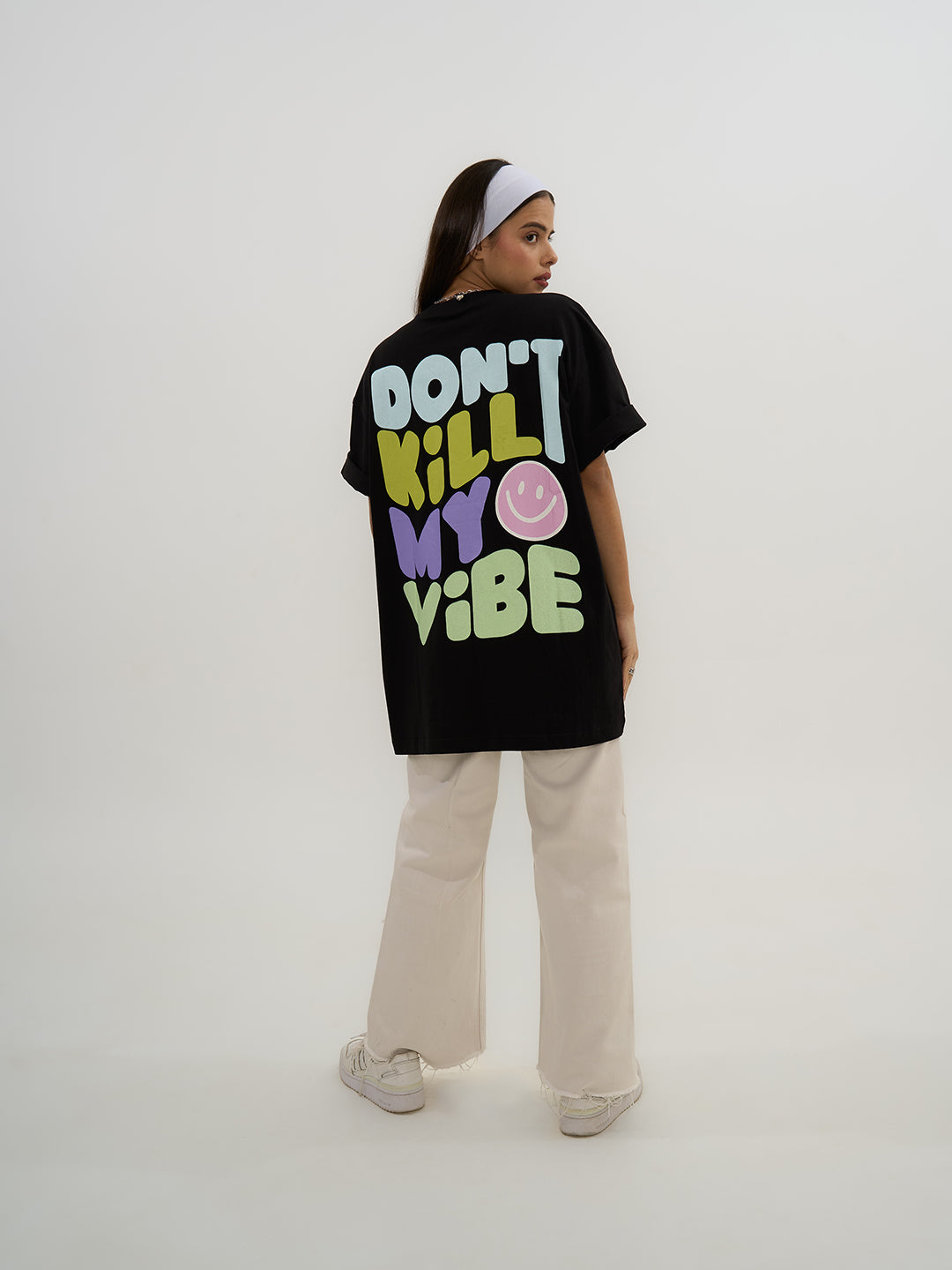 The Vibe Oversized Tee - Black