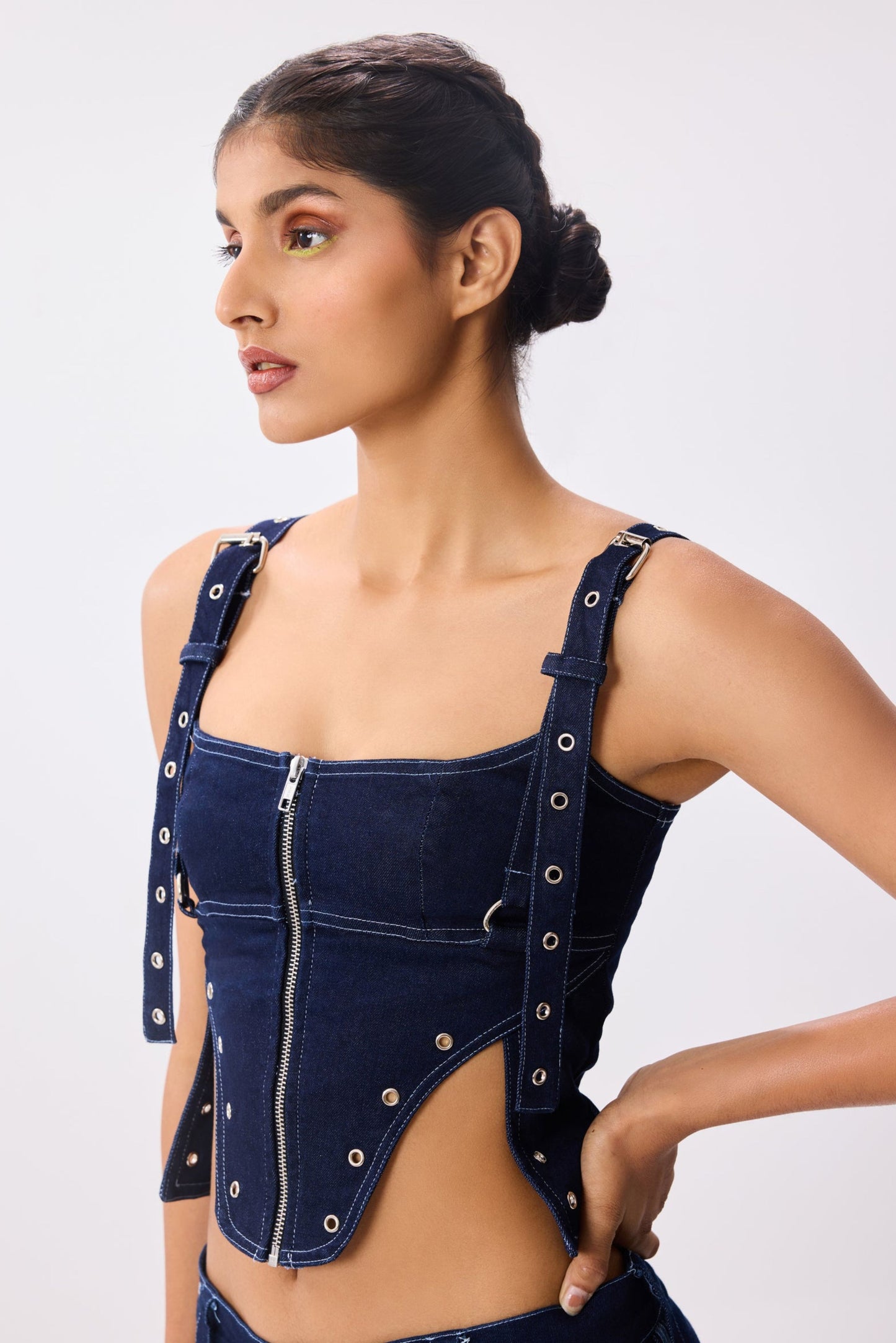 buckle up corset top