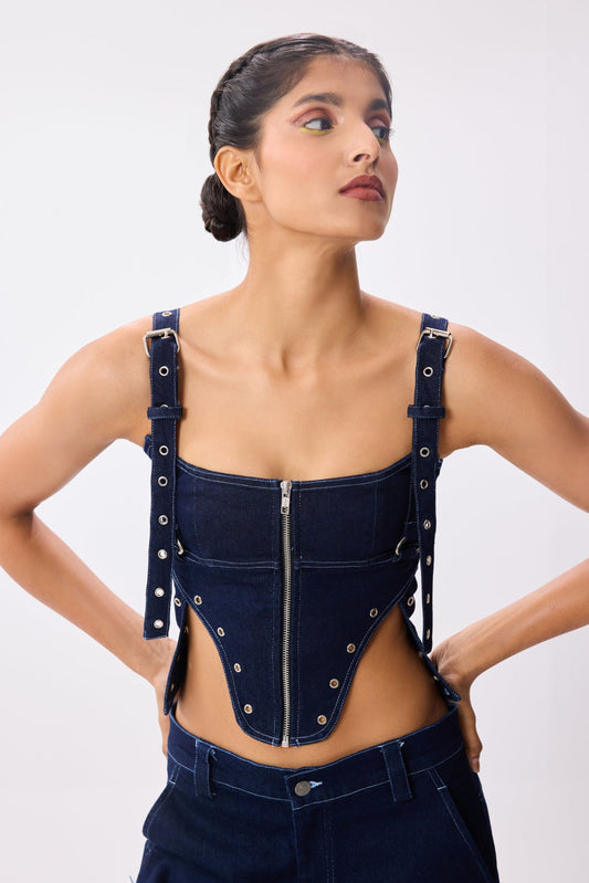 buckle up corset top