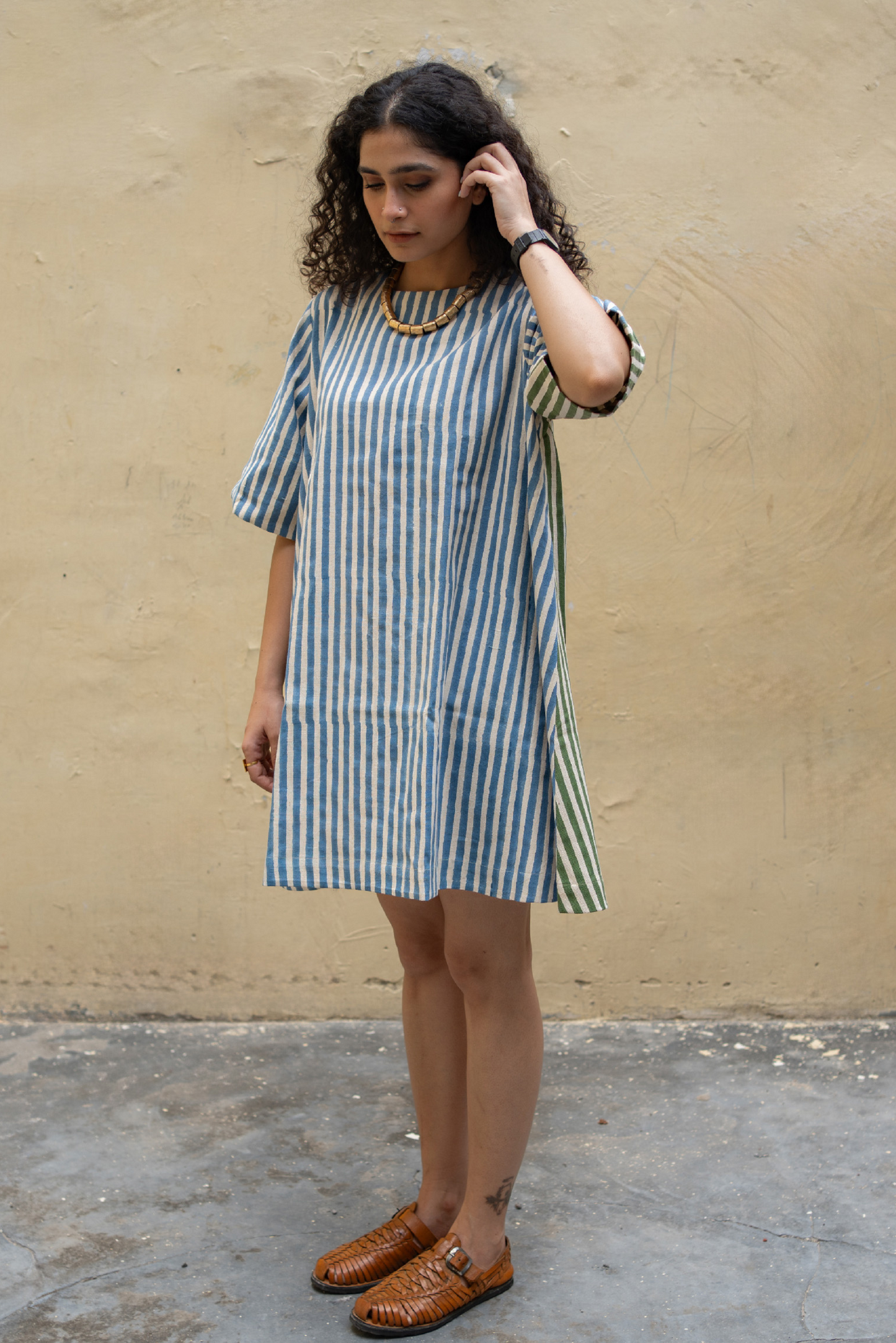 Jun Dress - Dual Stripes