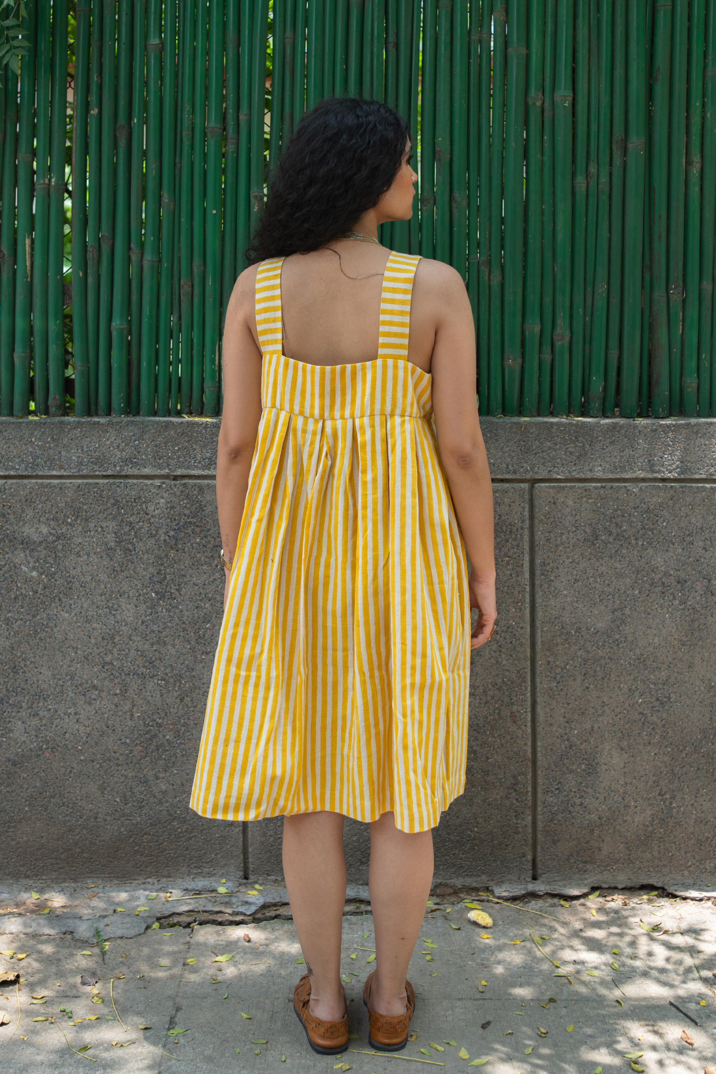Hana Dress - Yellow Stripes