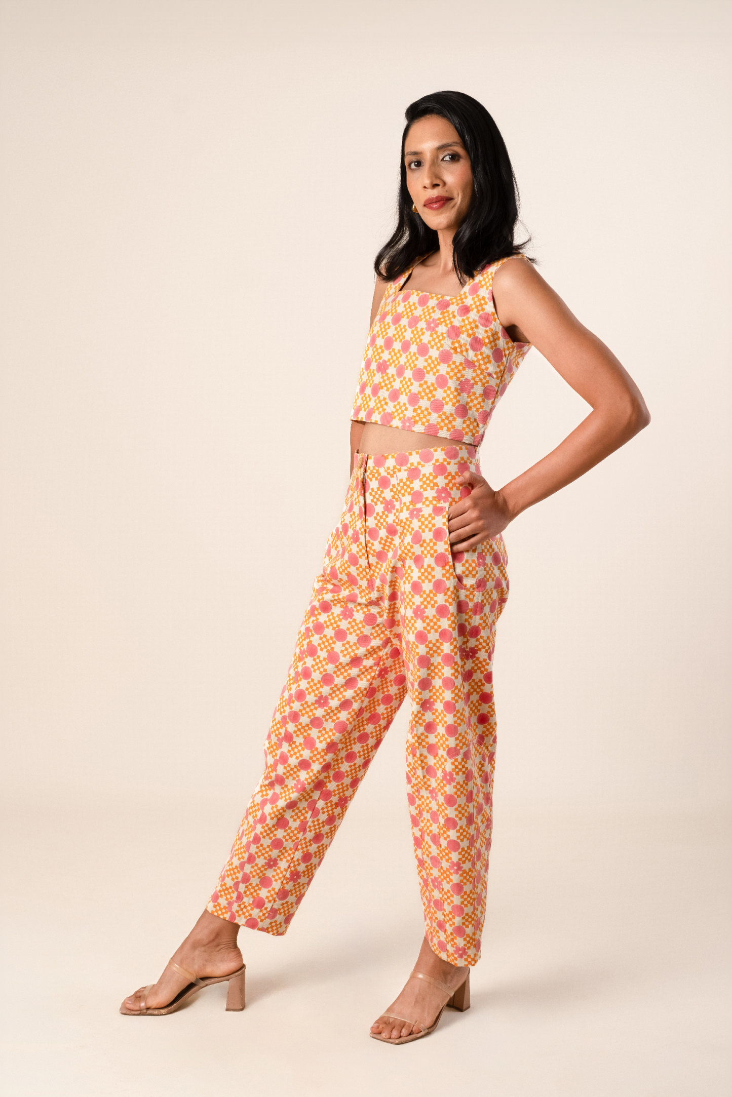 Emi Pants - Floral Gingham