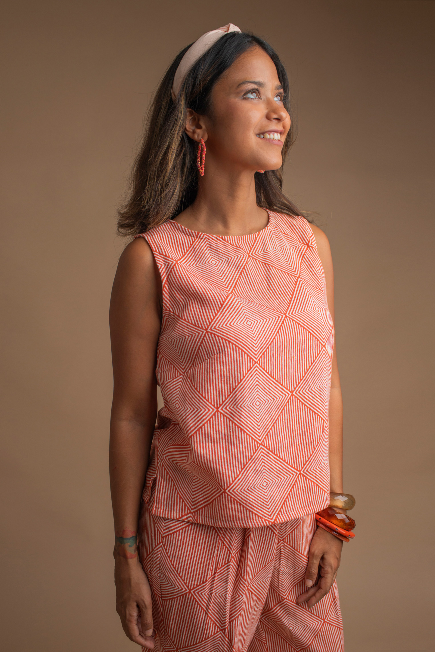 Akira Top - Orange Radiate