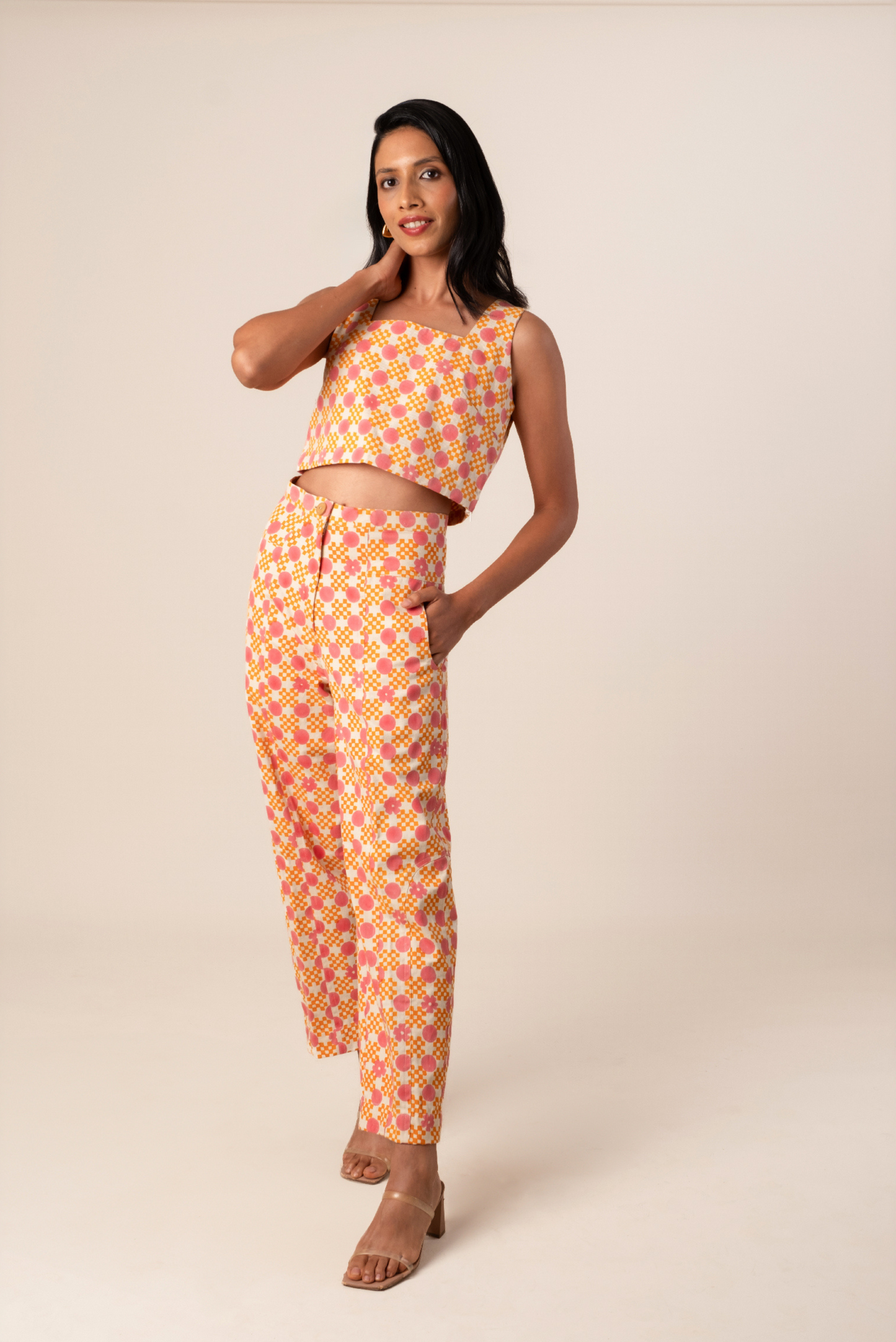 Emi Pants - Floral Gingham