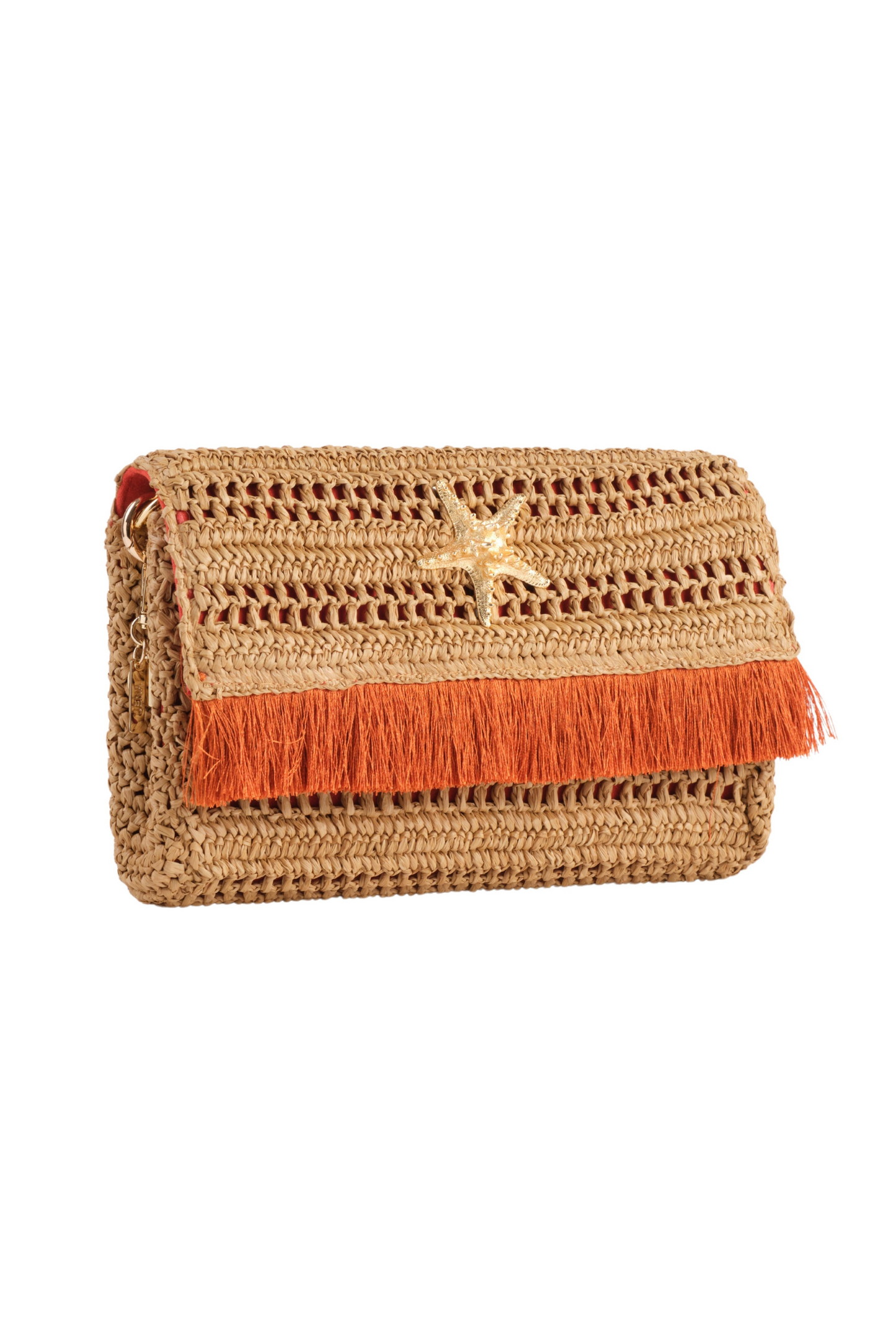 Natural Slim Raffia Clutch