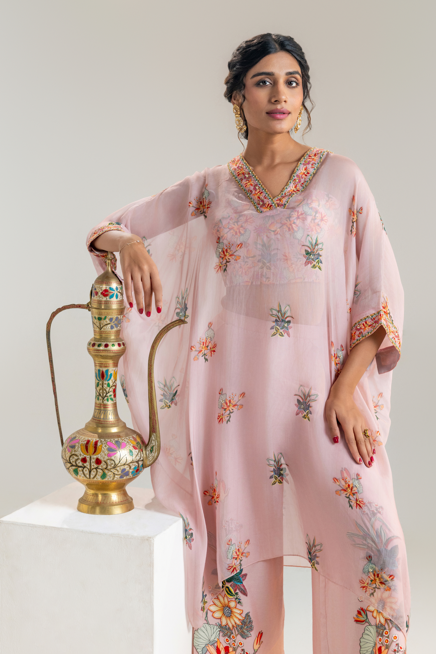 Arani Embroidered Kaftan Set