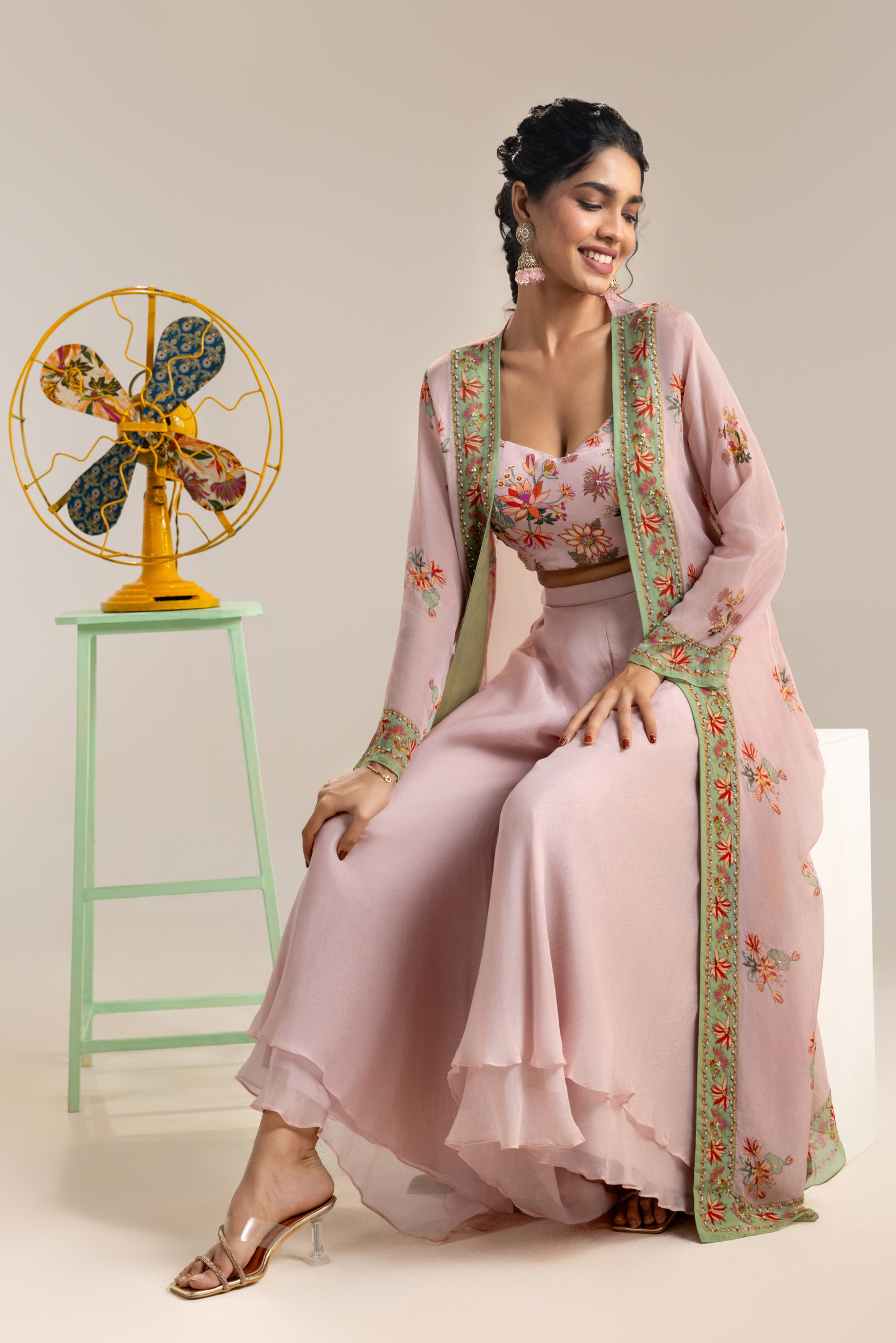 Aarani Embroidered Co-ord Set with Jacket
