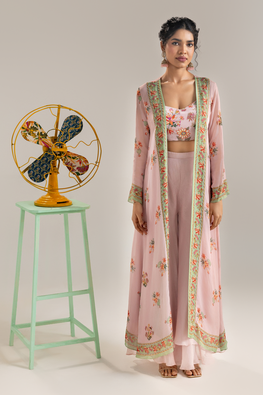 Aarani Embroidered Co-ord Set with Jacket