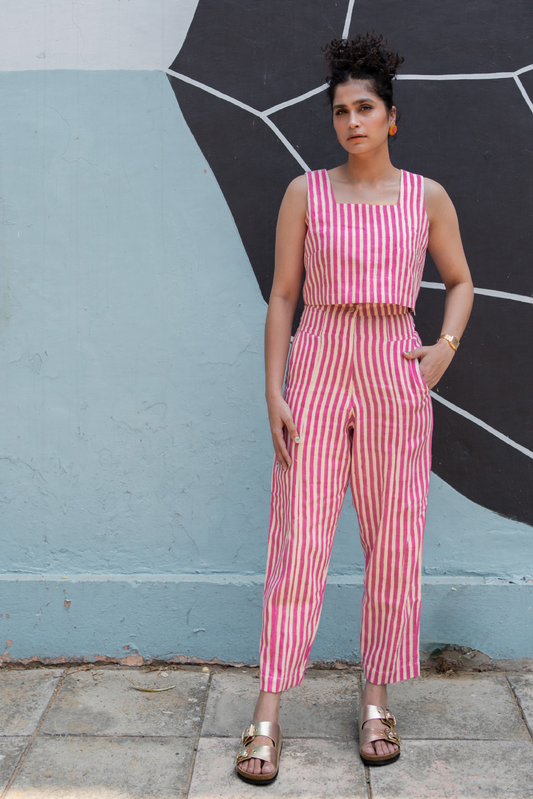 Emi Pants - Pink Stripes