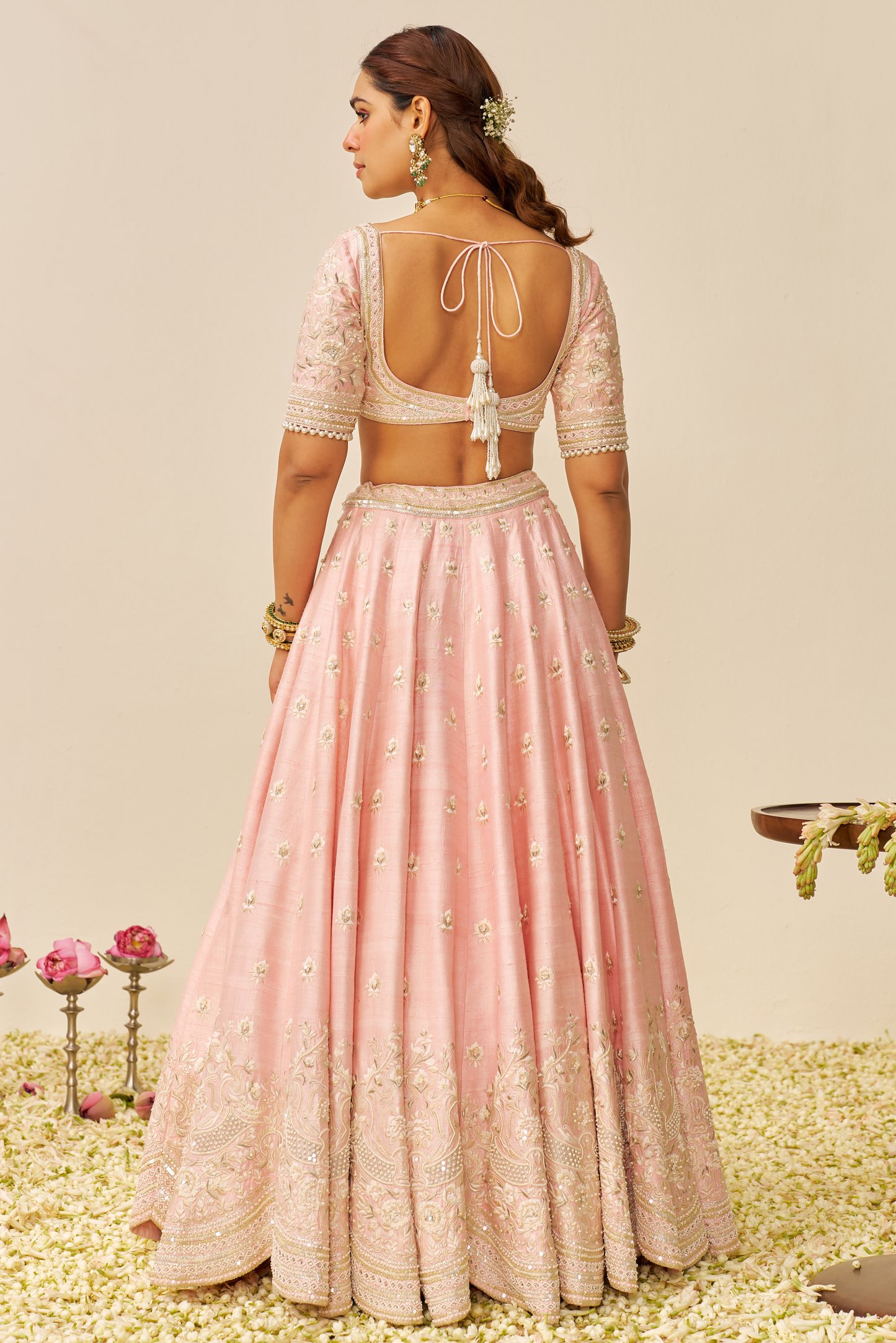 Fida- Blush Pink Lehenga With Blouse And Dupatta