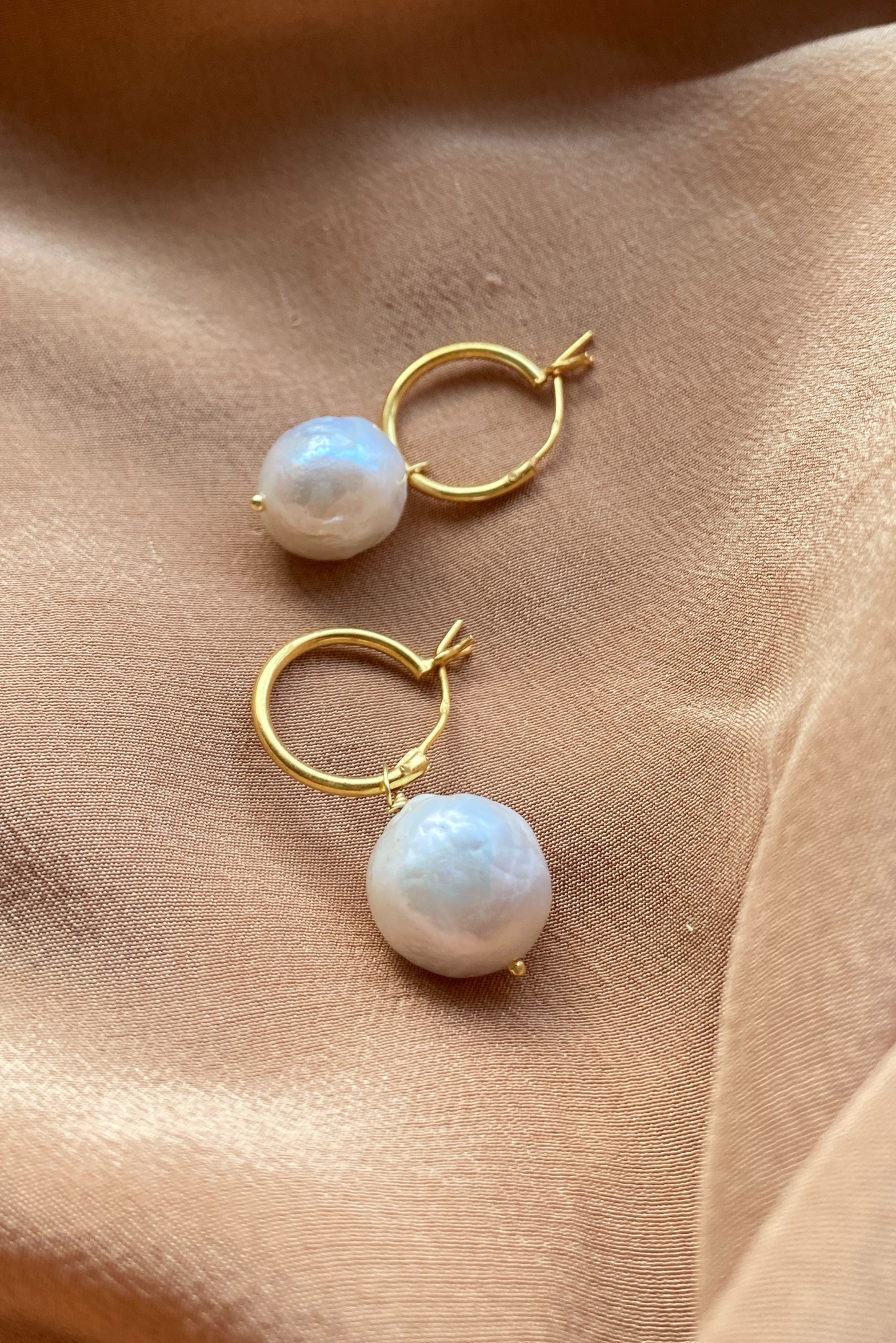 Everyday Pearl Hoops