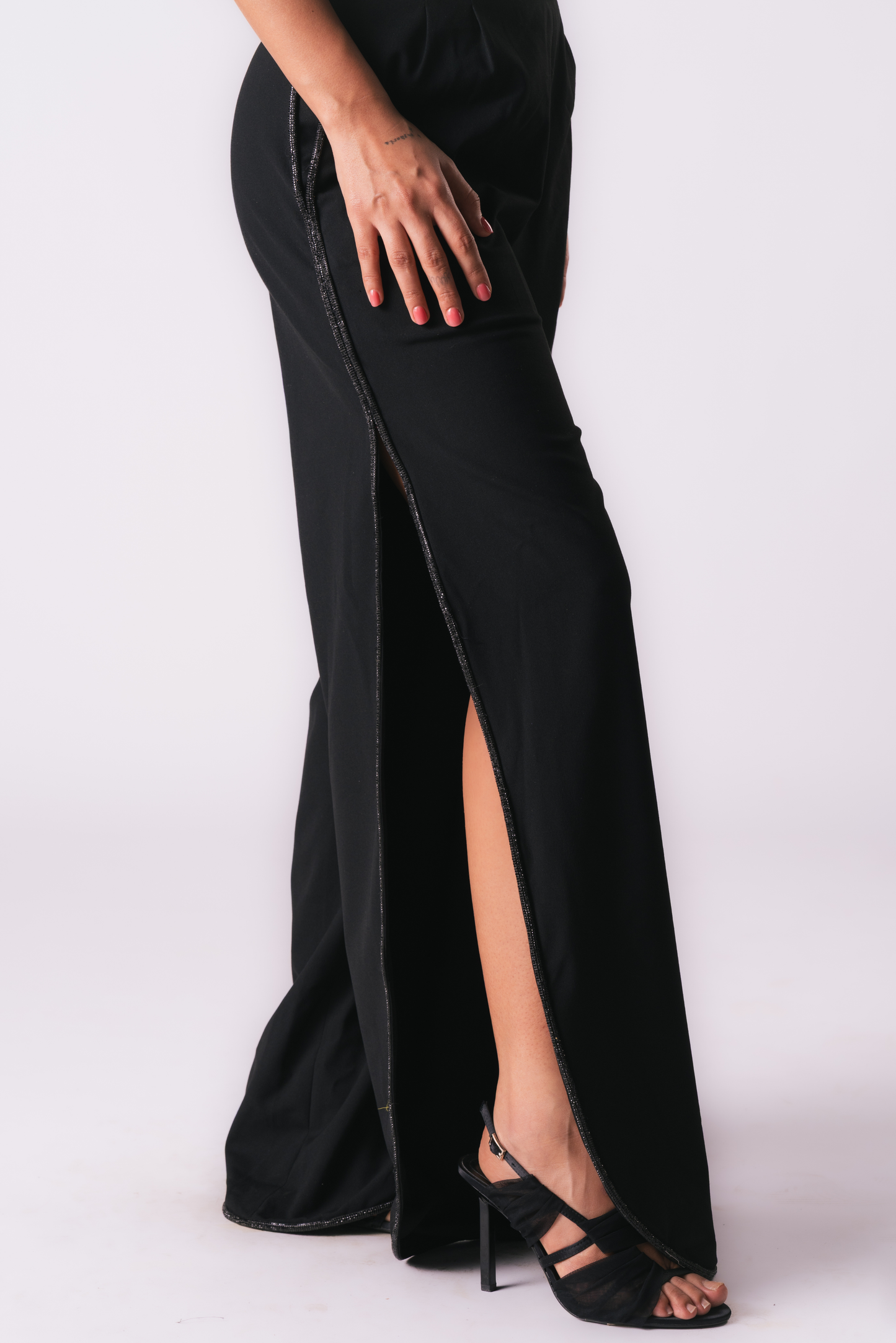 Black Rhinestone Pants
