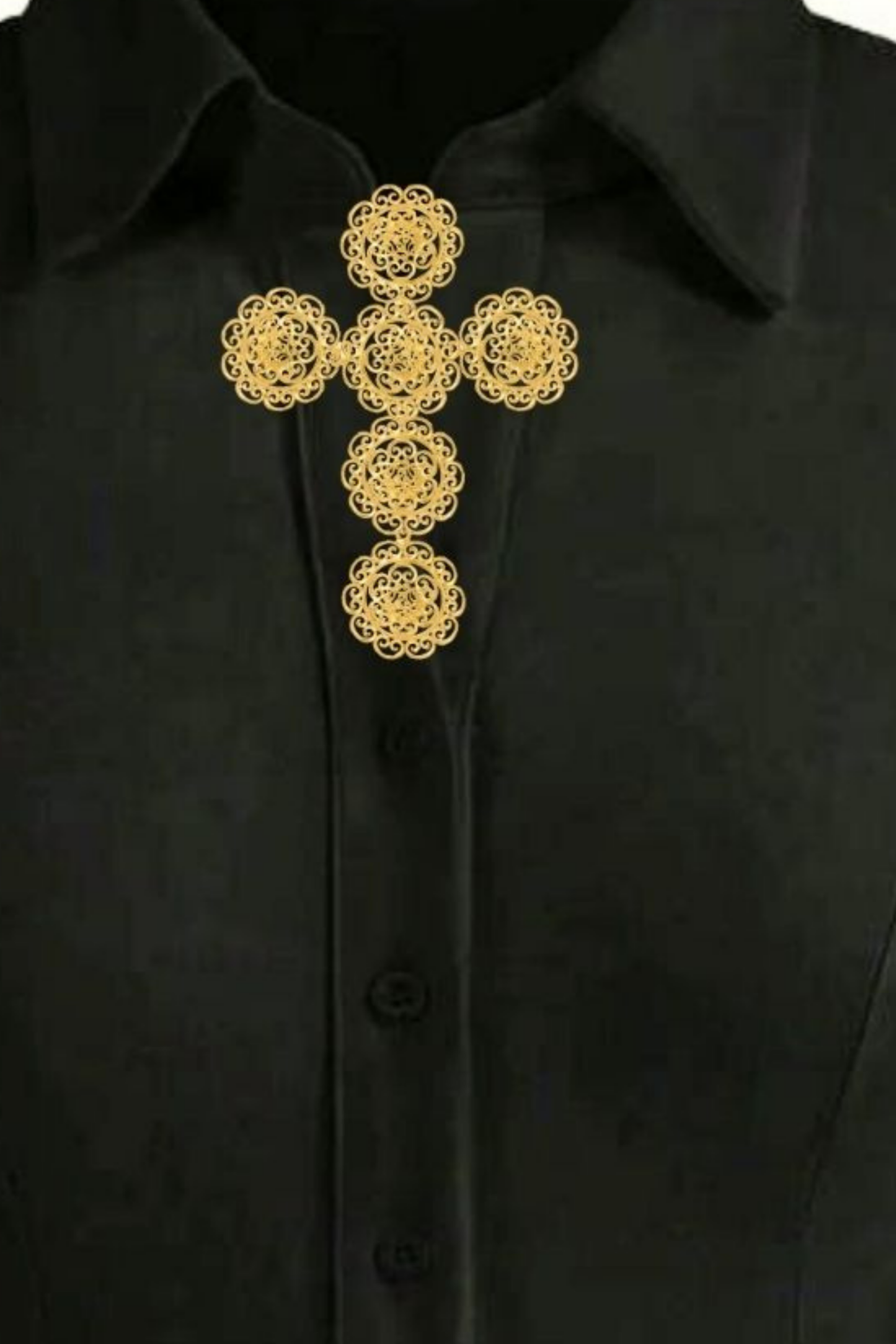 Cross Victorian Filigree Brooch and Pendant