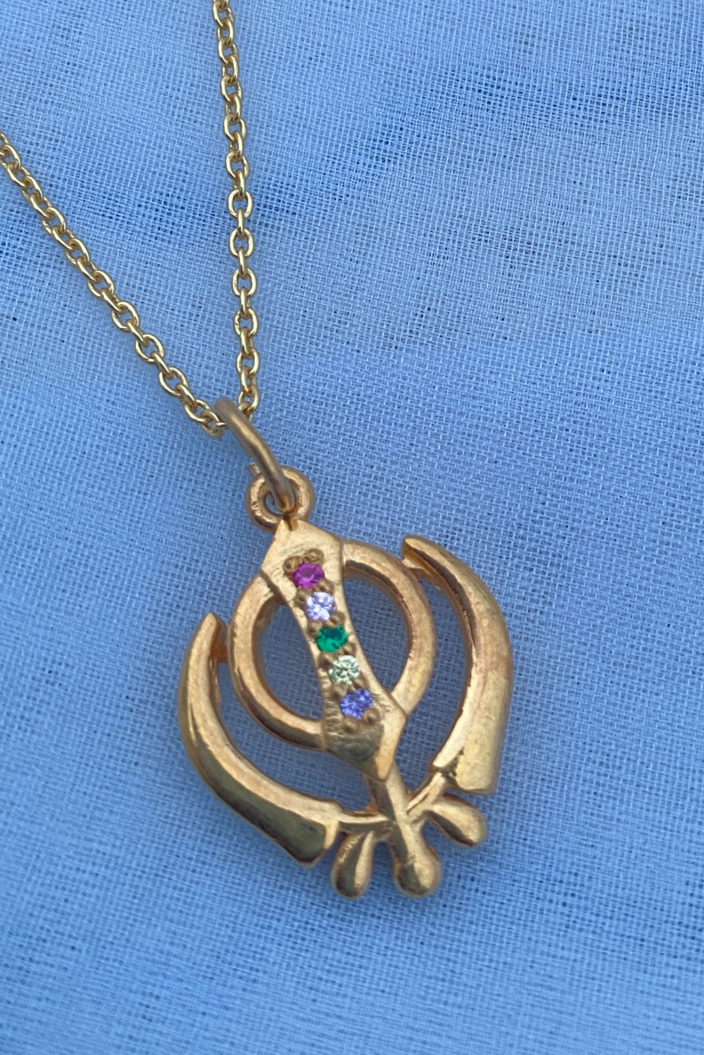 Khanda Pendant with Chain