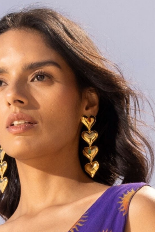 Dil Bagh Danglers with stone details