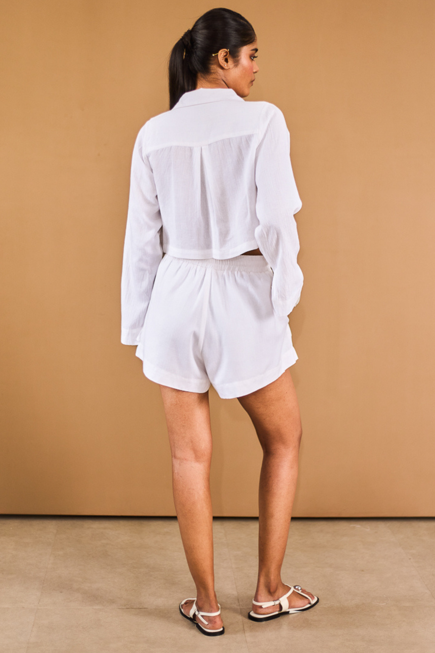 White Cropped Blazer