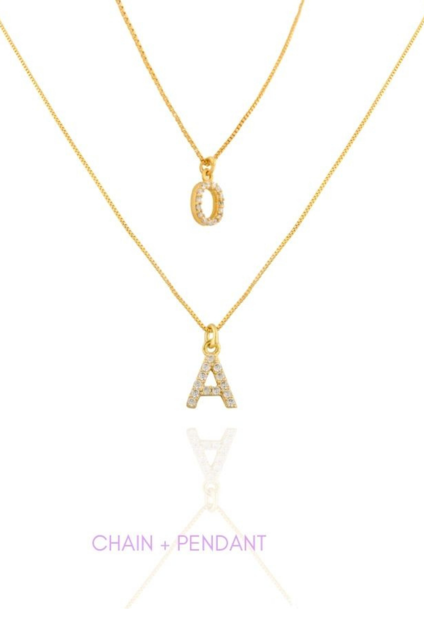 Diamond Initial Pendants