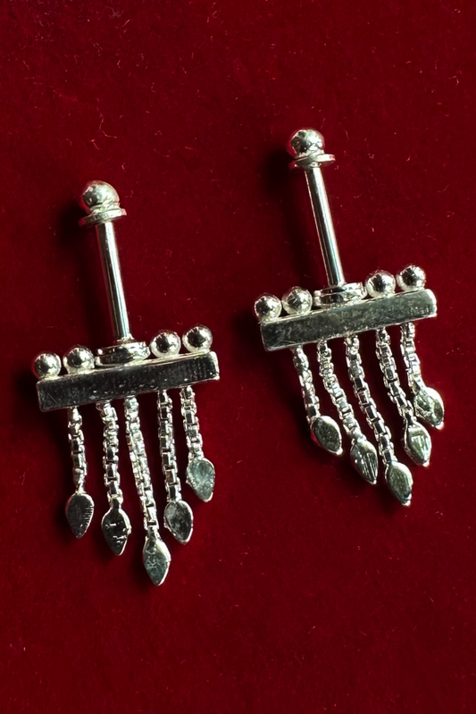 Kuhu Bugadi Earrings-Silver
