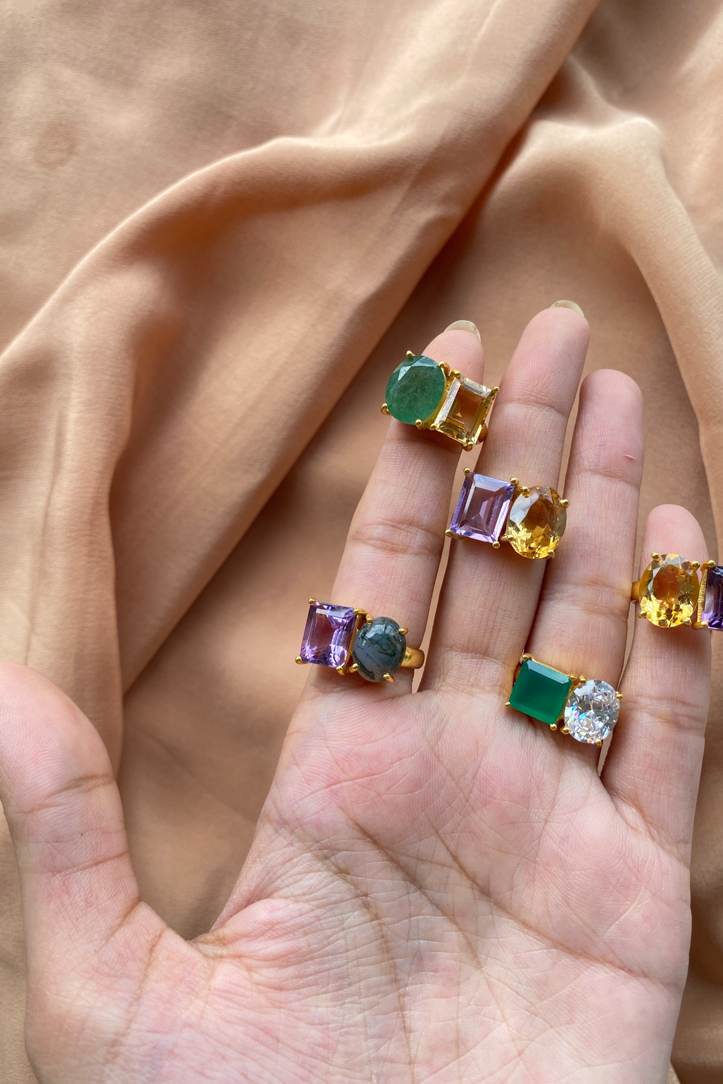 Amethyst Citrine Ring
