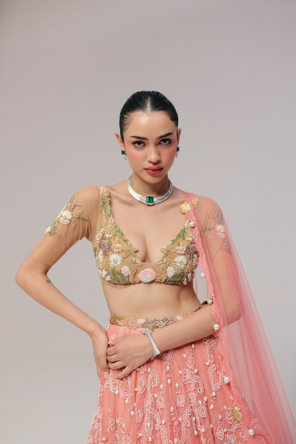 Sea Shells, Lace and Pearl