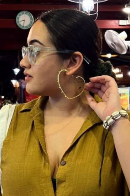 Oversized Heart Hoops