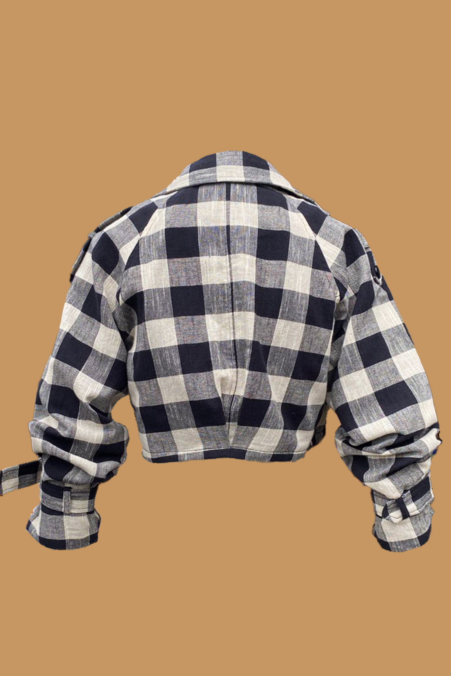 Checkered Croppped Blazer