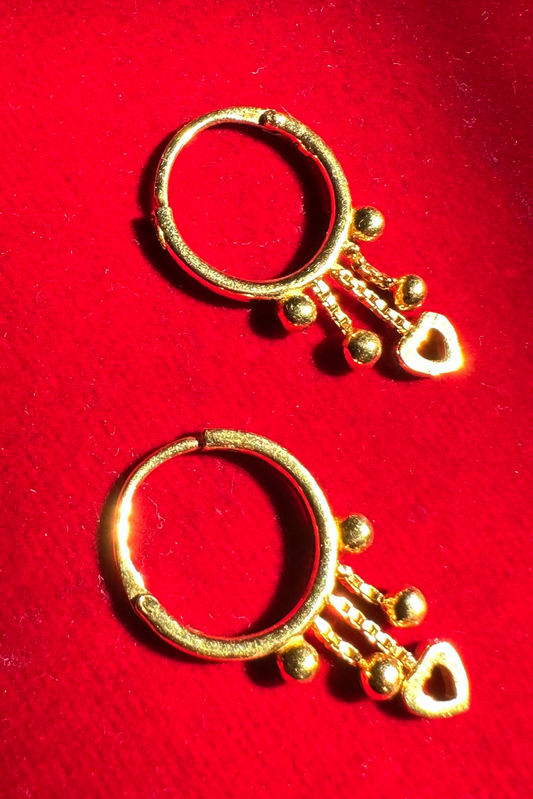 Preet Baali Hoop Earrings-Gold