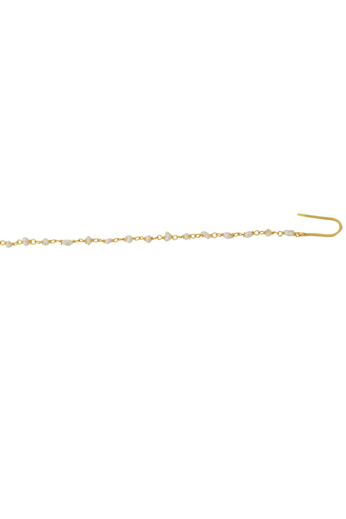 Delicate Dream Nose RIng with Mirror Polki and Pearls