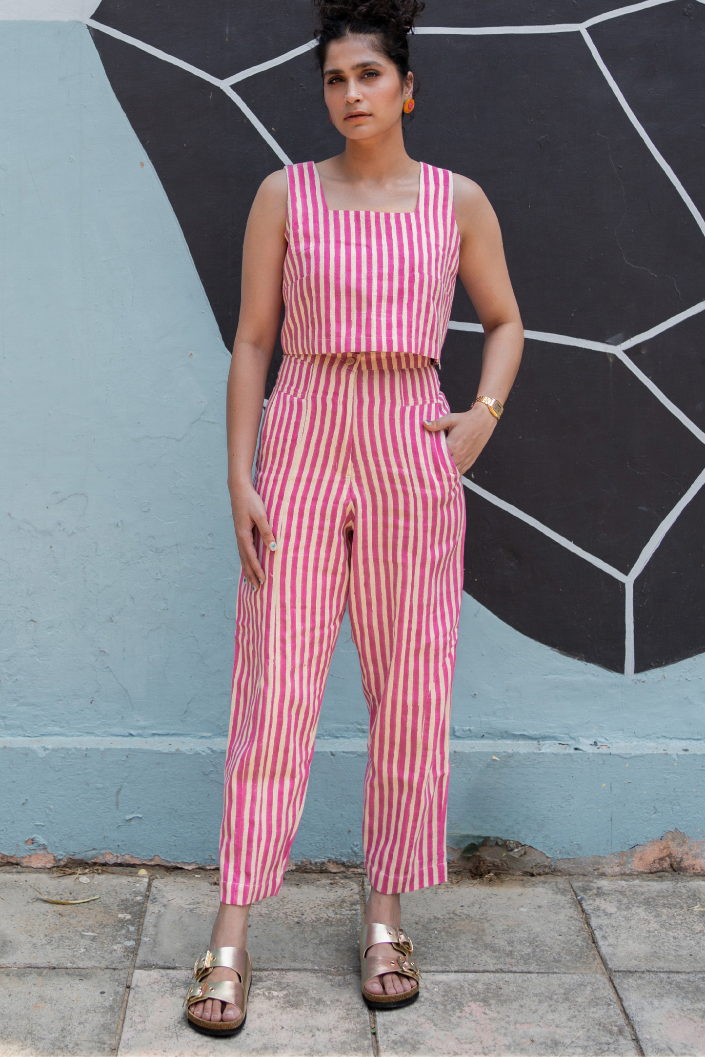 Mei Top - Pink Stripes
