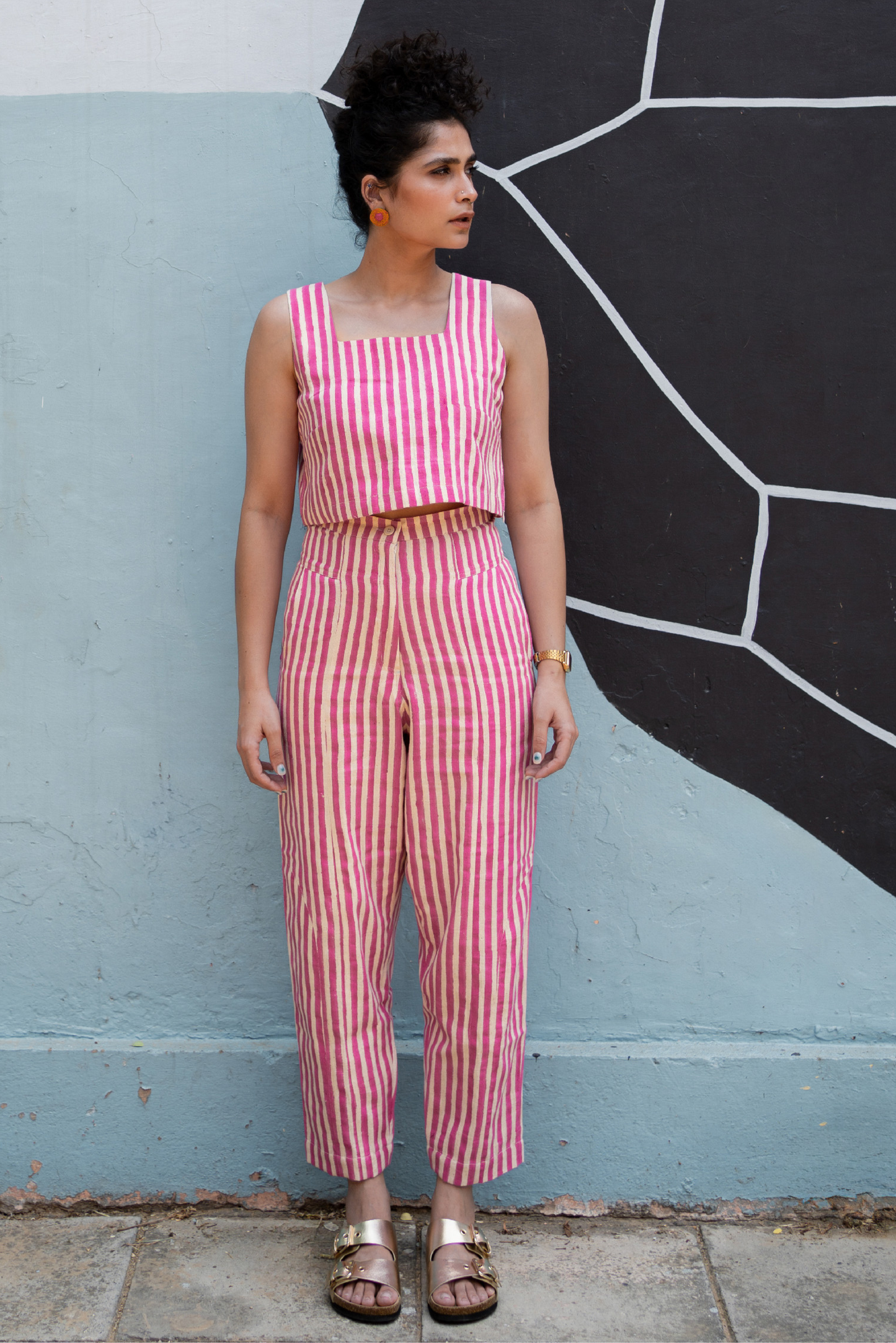 Mei Top - Pink Stripes