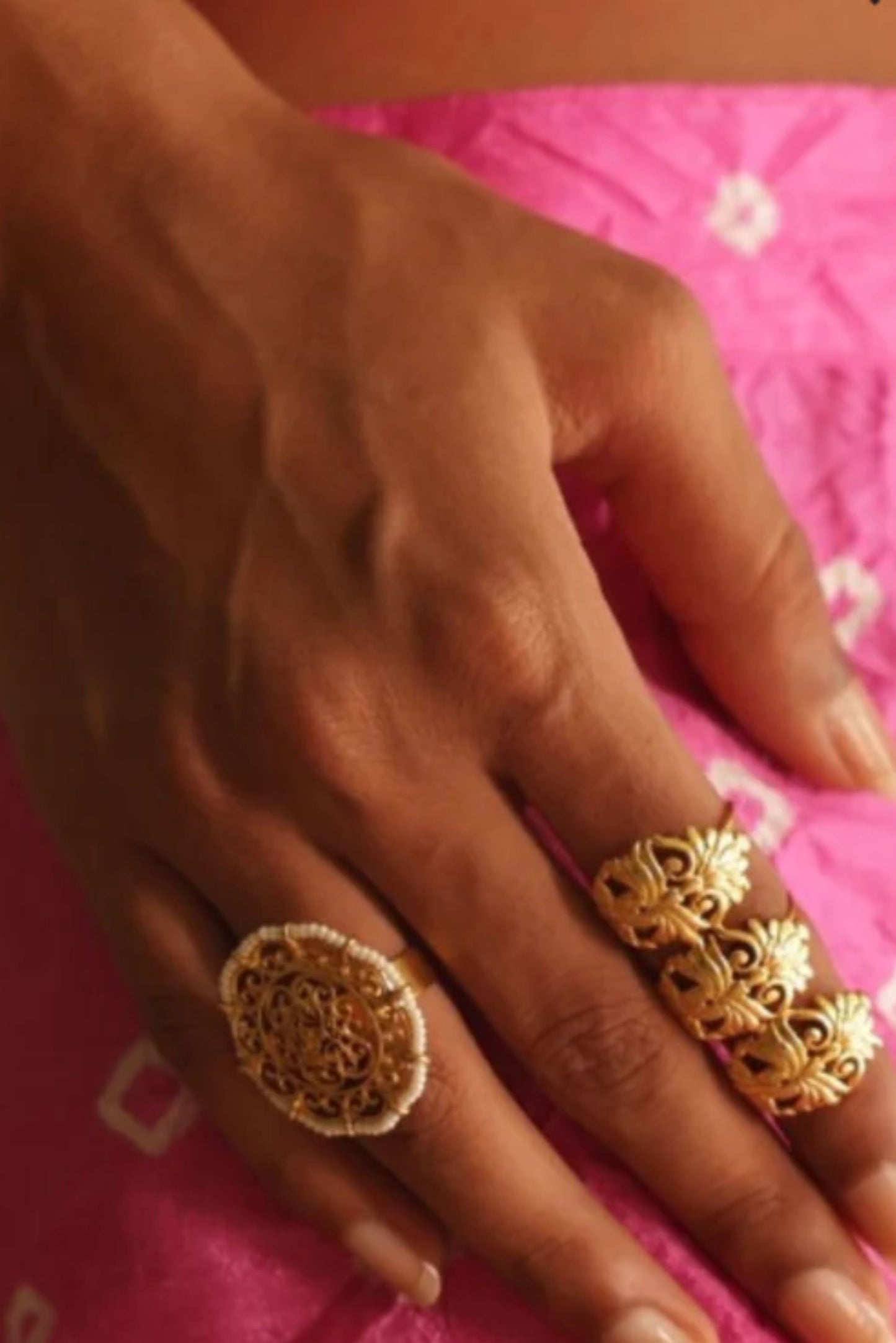 Victorial Filigree Ring with Pearls