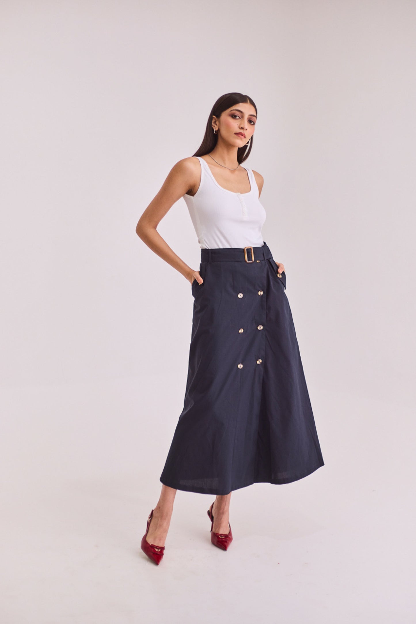 Ribbed Button Up Top