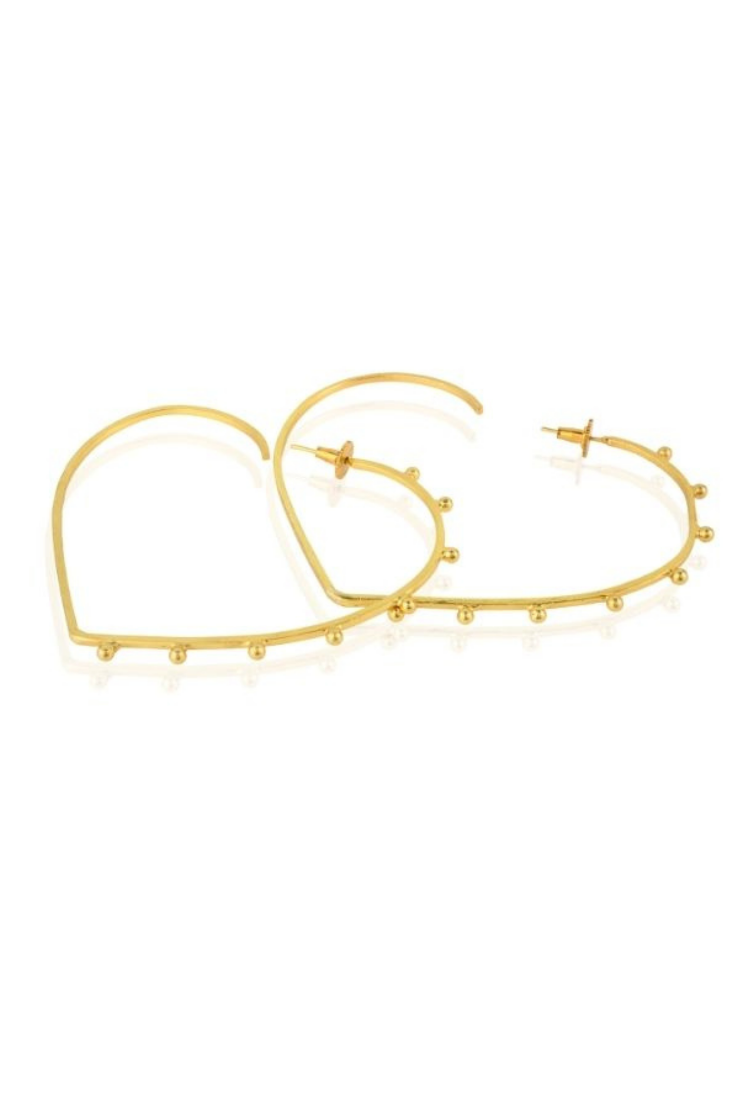 Oversized Heart Hoops