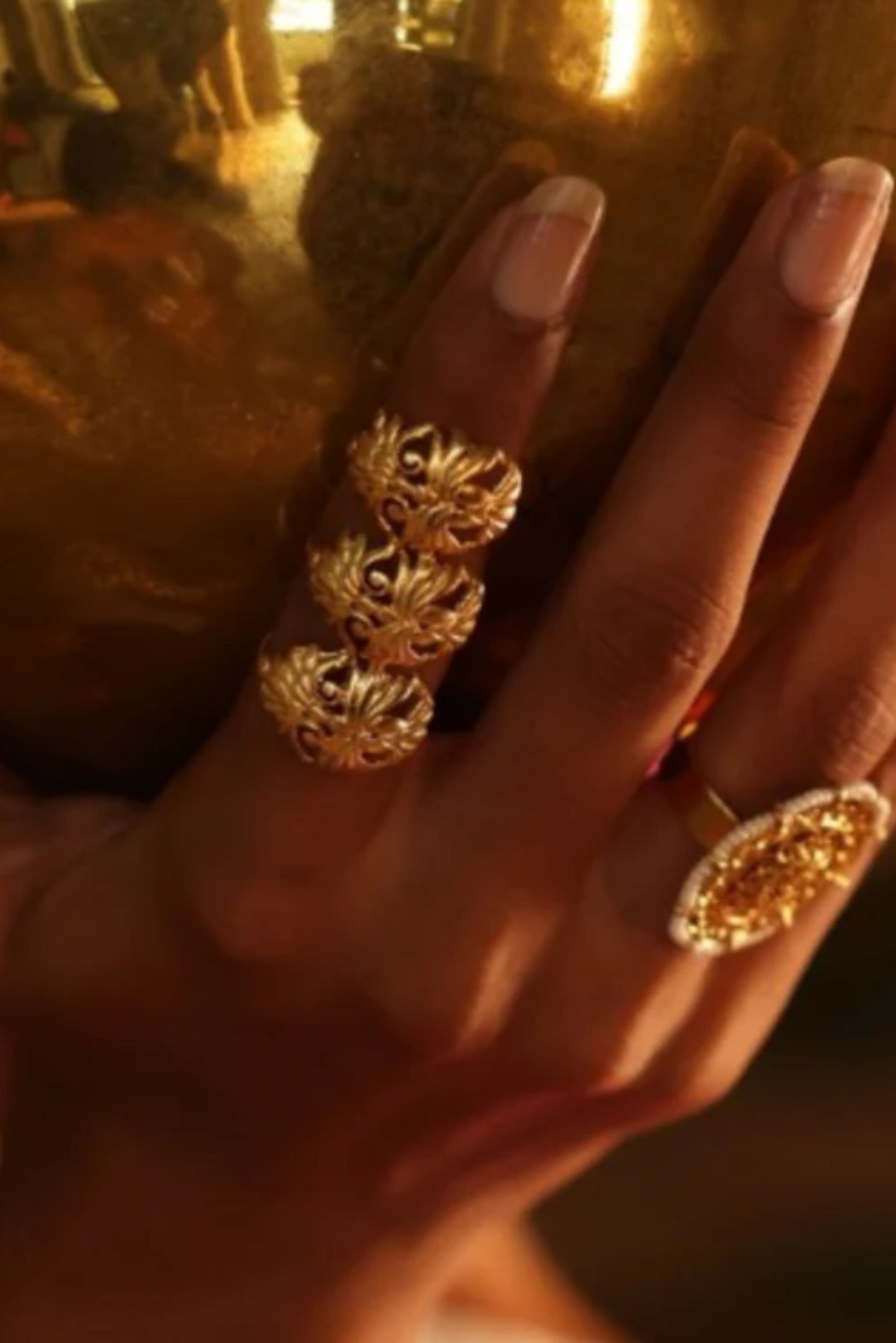 Victorial Filigree Ring with Pearls