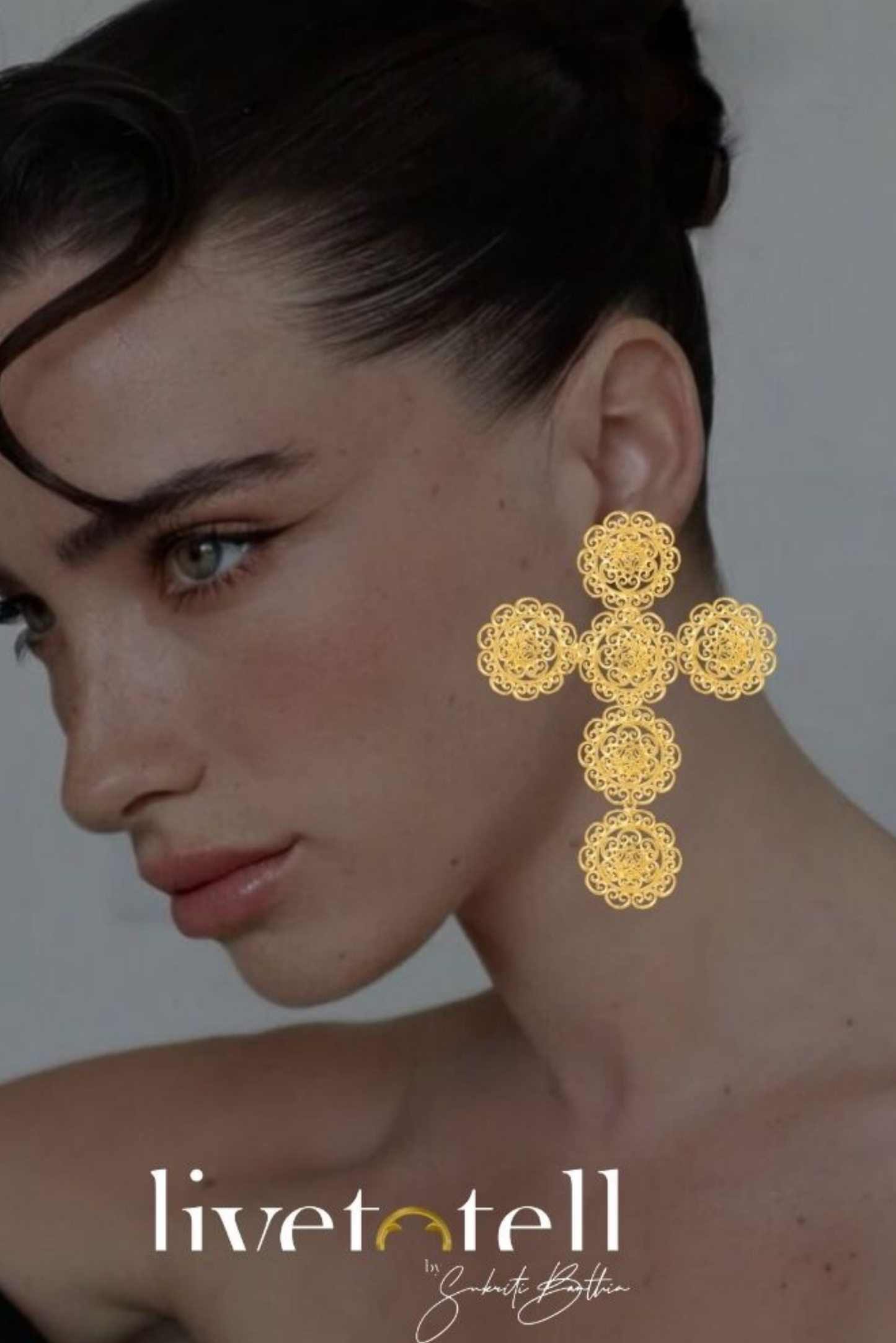 Cross Victorian Filigree Earrings